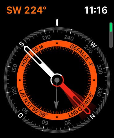Kompass auf der Apple Watch Series 5