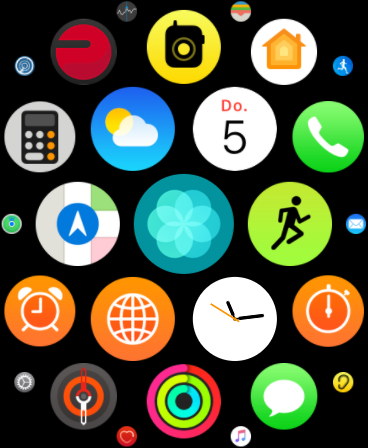 App-Struktur auf der Apple Watch Series 5