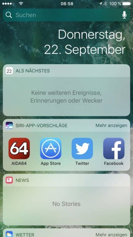 Apples iOS 10 auf dem iPhone 7