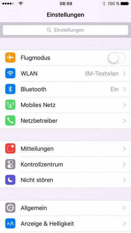 Apples iOS 10 auf dem iPhone 7