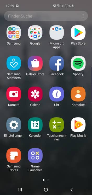 Screenshot: Drittanbieter-Apps auf dem Samsung Galaxy S10