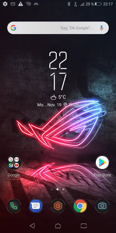 Der Home-Screen des Asus ROG Phone