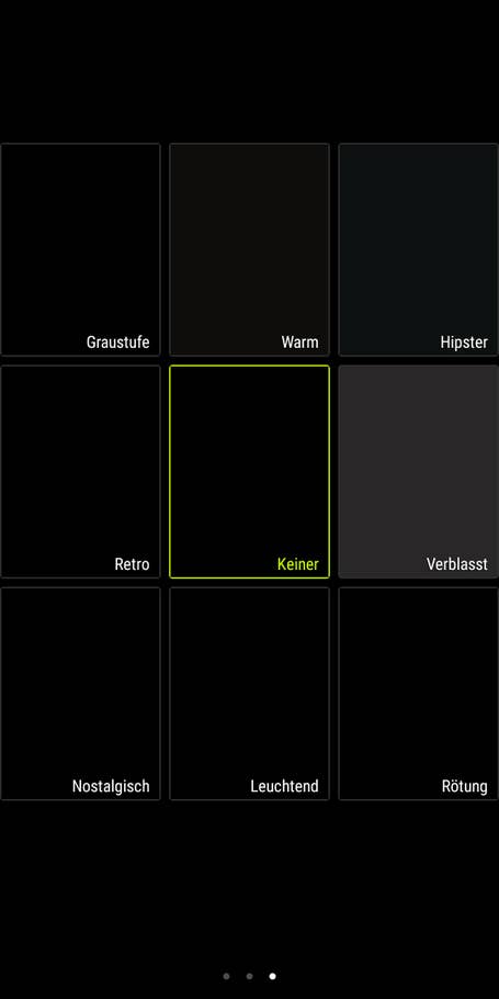 Die Filter der Kamera-App des Asus ROG Phone