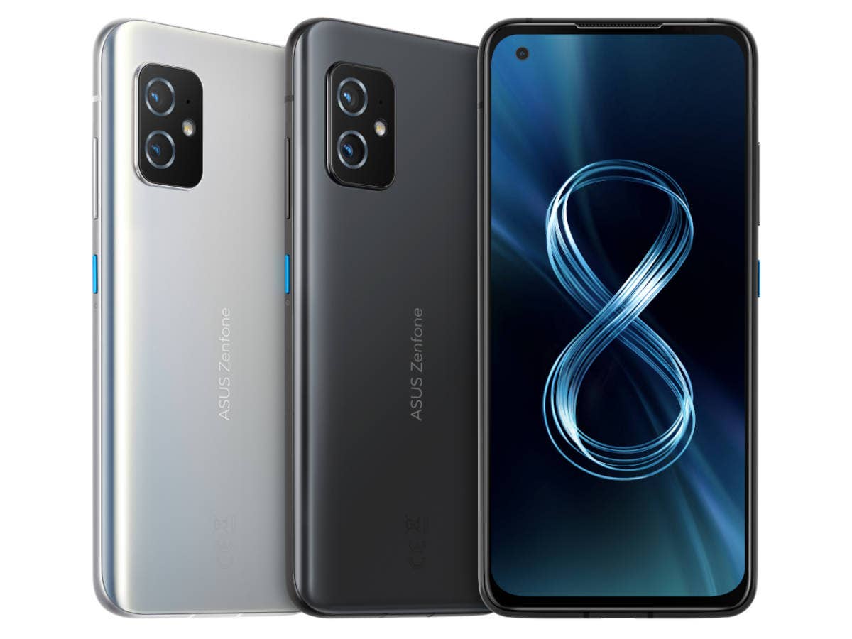 Asus Zenfone 8 Vorderseite und Rückseite