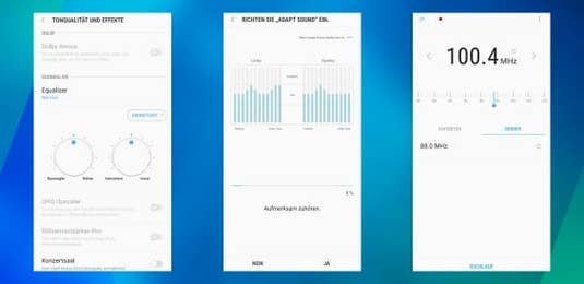 Audioeinstellungen des Samsung Galaxy A6+