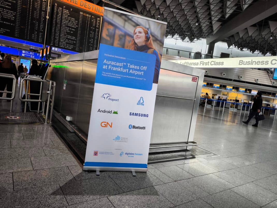 Auracast Broadcast Audio am Flughafen Frankfurt
