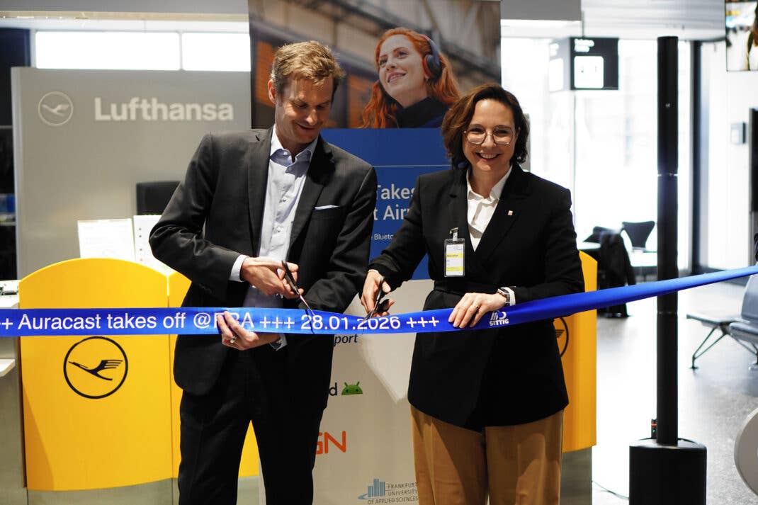Banddurchschneidung am Frankfurter Flughafen