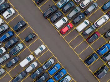 Autos in einer Vogelperspektive
