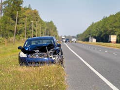 Autounfall auf der Autobahn