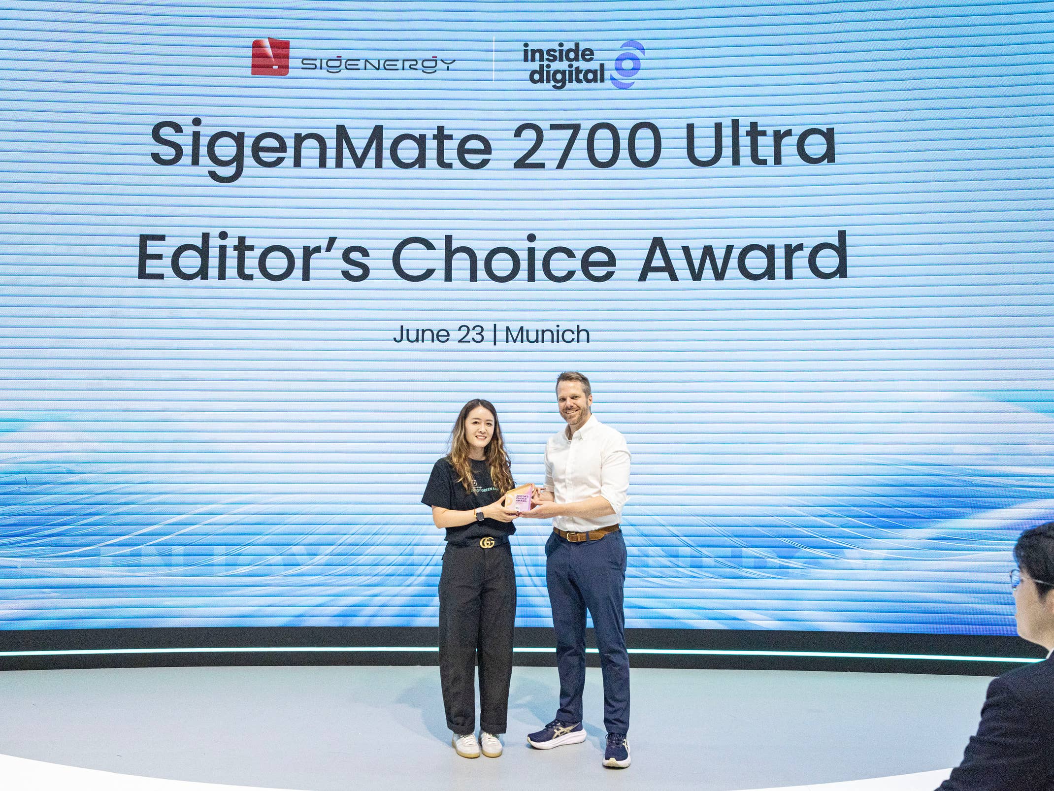 Award-Übergabe an Sigenergy