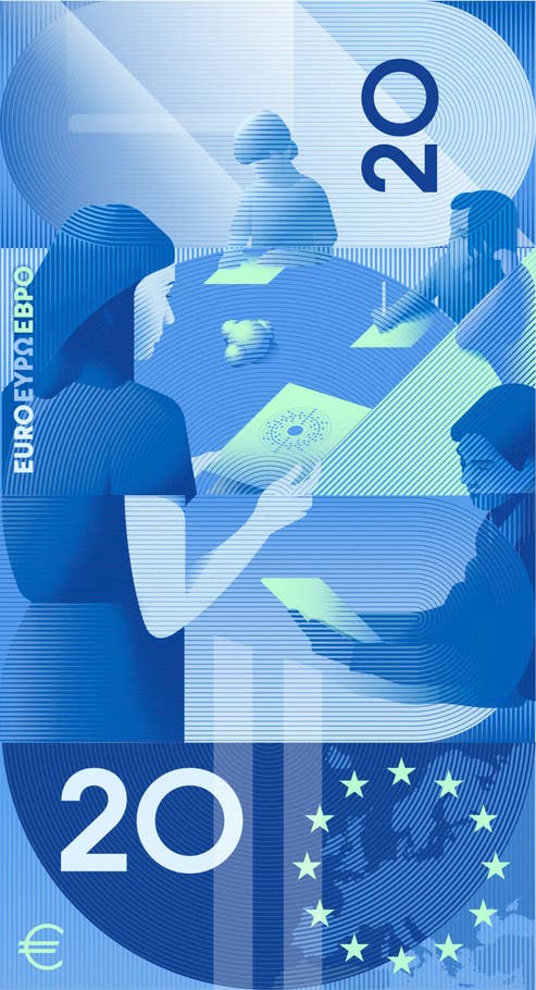 Geld von morgen: So könnte der neue 20-Euro-Schein aussehen