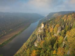 Die Bastei im Elbsandsteingebirge - mit Bahnanbindung