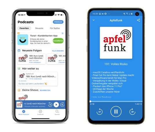 the podcast app