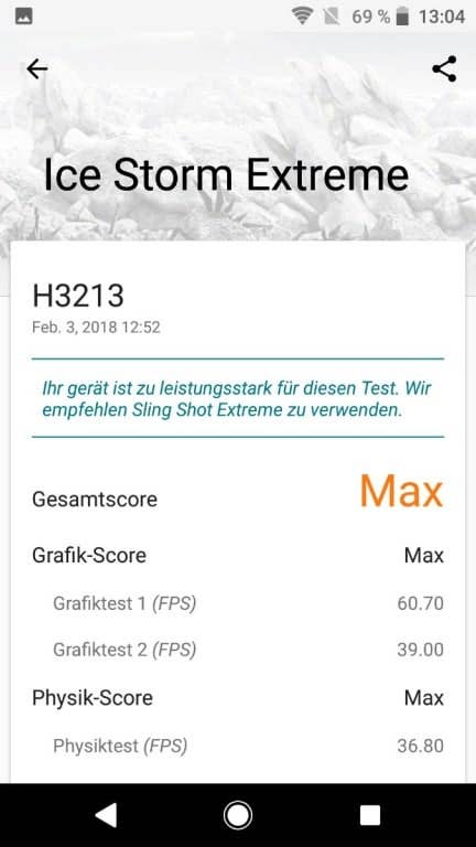 Benchmark-Test Sony Xperia XA2 Ultra