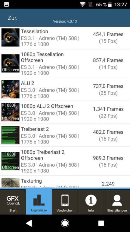 Benchmark-Test Sony Xperia XA2 Ultra