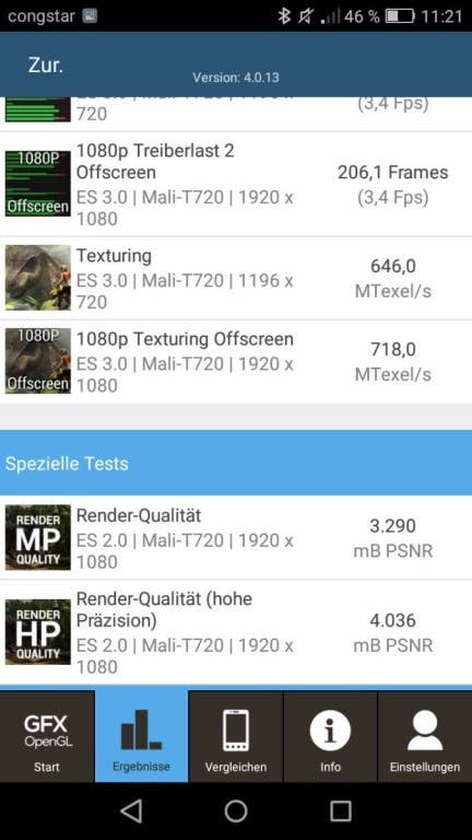 Benchmark-Tests des Huawei Y6 (2017) Dual SIM