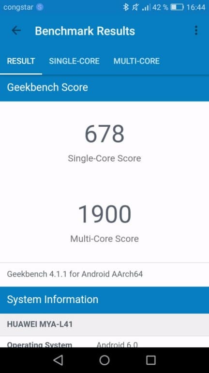 Benchmark-Tests des Huawei Y6 (2017) Dual SIM
