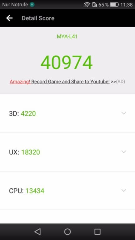 Benchmark-Tests des Huawei Y6 (2017) Dual SIM