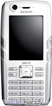 BenQ-Siemens SXG75 Datenblatt - technische Daten des BenQ-Siemens SXG75 BenQ-Siemens SXG75 Datenblatt - Foto des BenQ-Siemens SXG75