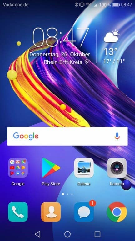 Benutzeroberfläche des Honor 6C Pro