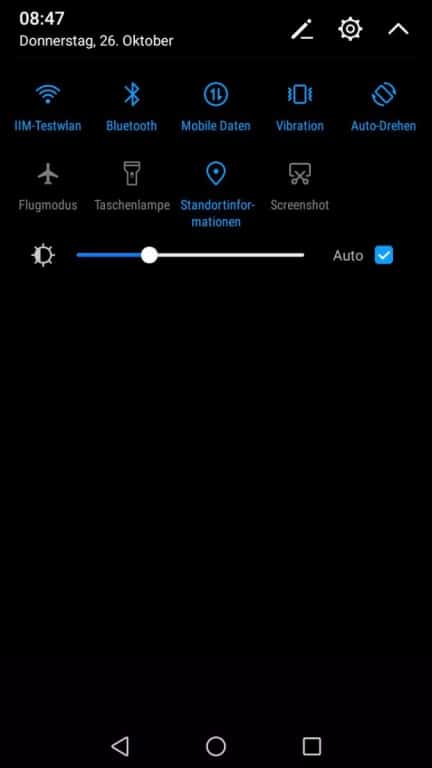 Benutzeroberfläche des Honor 6C Pro