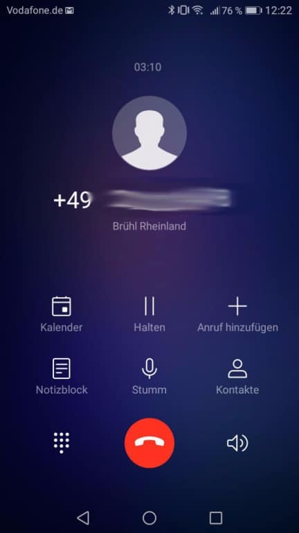 Benutzeroberfläche des Honor 6C Pro