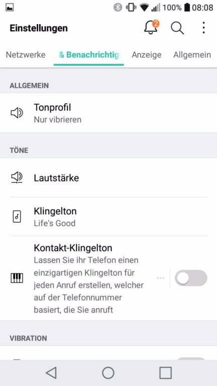 BEnutzeroberfläche und Einstellungen des LG X power2