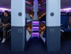 Betten in einem Flugzeug