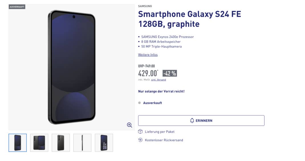 Samsung Galaxy S24 FE bei Aldi