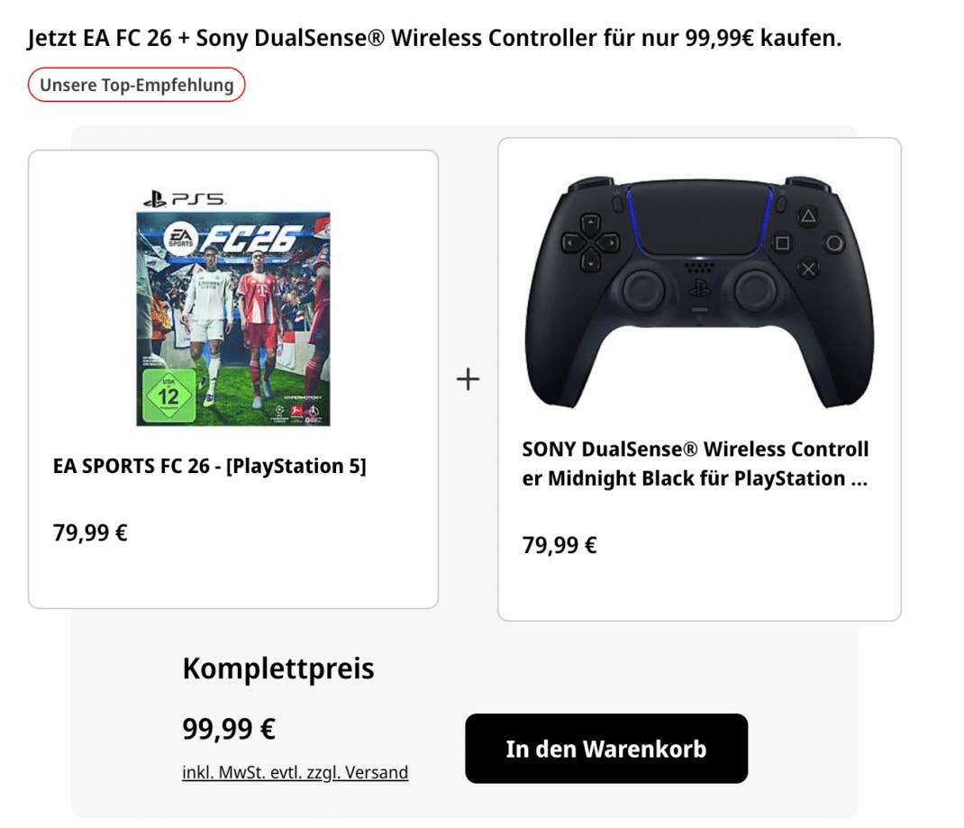 EA Sports FC 26 bei MediaMarkt im Controller-Bundle (PS5)