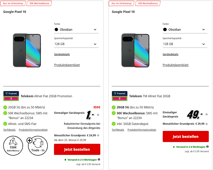 Screenshot MediaMarkt Weekend Deal