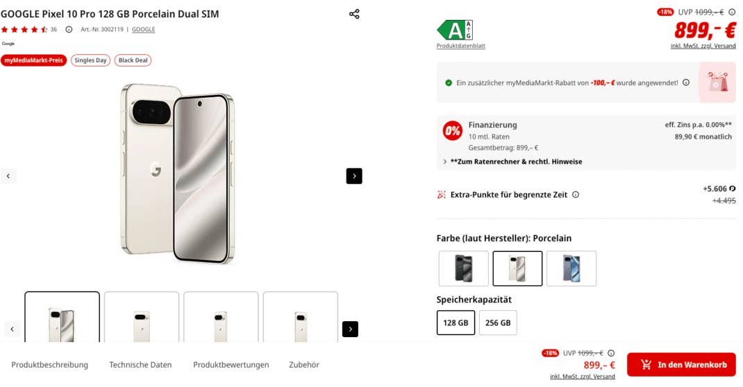 MediaMarkt Pixel 10 Pro Aktion