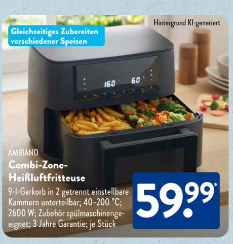 Aldi Prospekt mit Ambiano Heißluftfritteuse