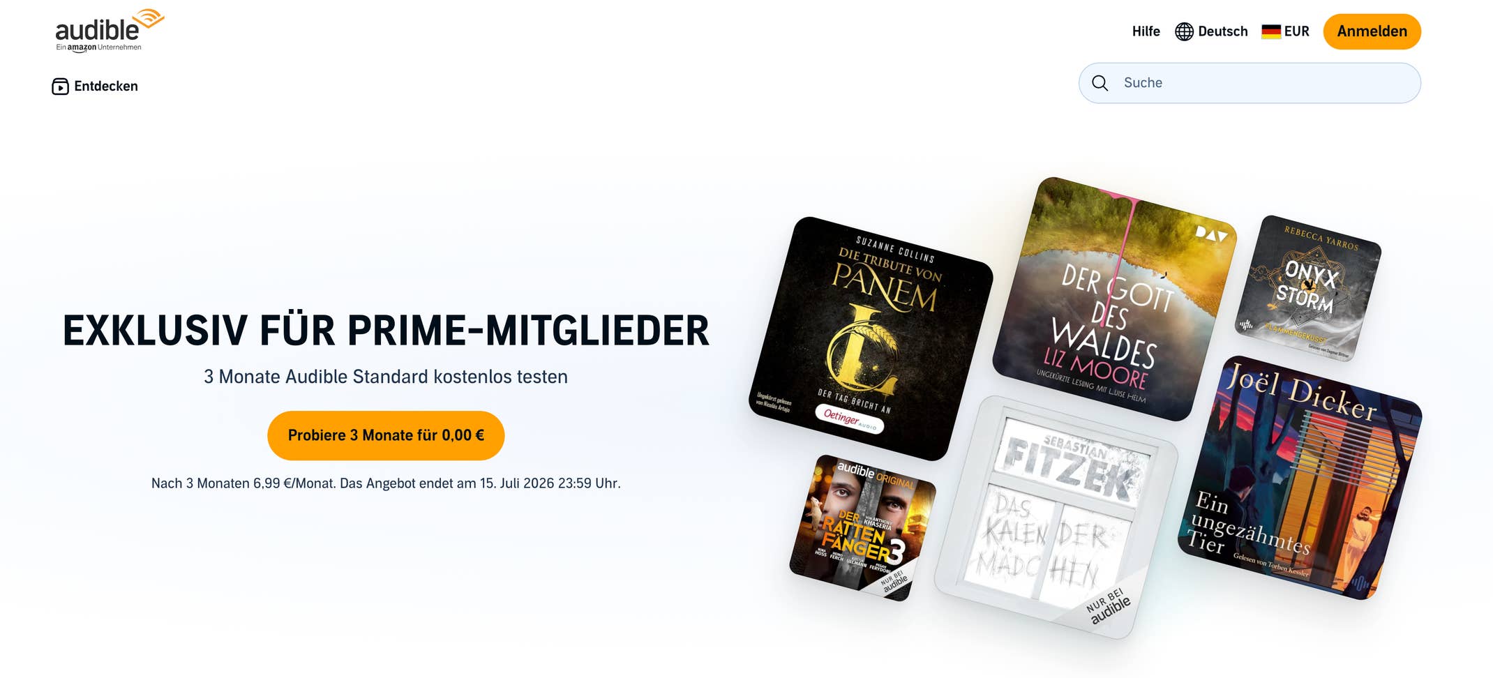 Audible-Aktion: 3 Monate gratis für Prime-Mitglieder