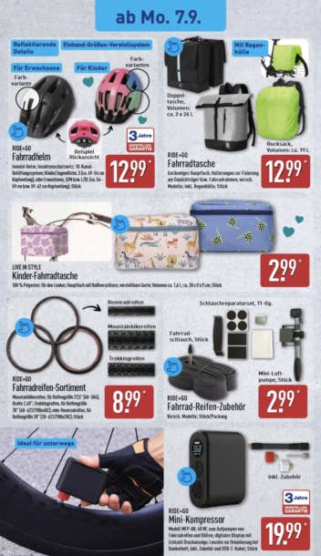Aldi Prospekt 7.9. mit Akku-Kompressor