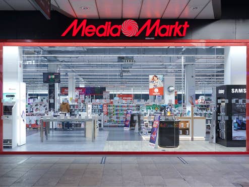 Der Eingang einer Mediamarkt-Filiale.