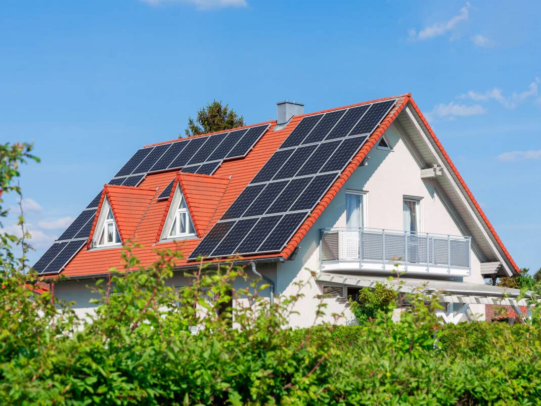 PV-Anlage auf einem Wohngebäude