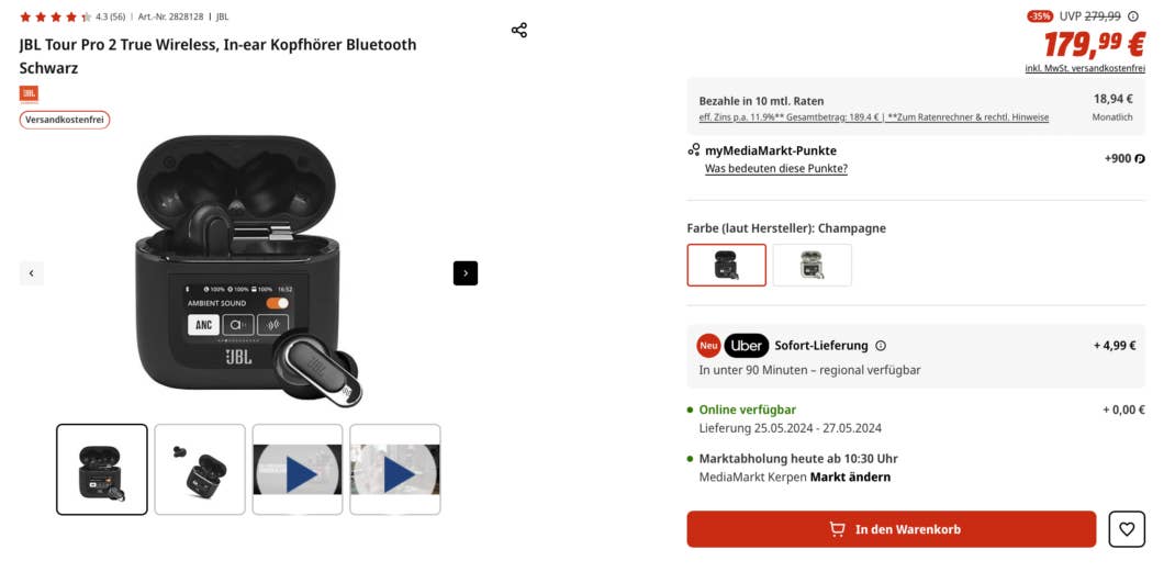 JBL Kopfhörer bei MediaMarkt zum Tiefstpreis