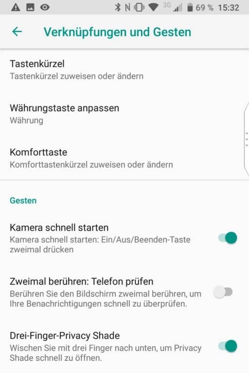 Blackberry KEY2 - Tasten-Einstellungen