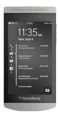 Blackberry Porsche Design P9982 von vorne