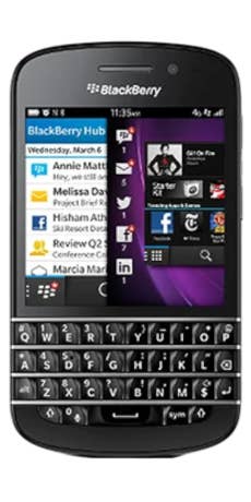 Blackberry Q10 von vorne