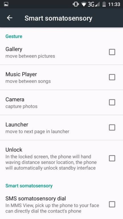 Blackview E7: Das Menü