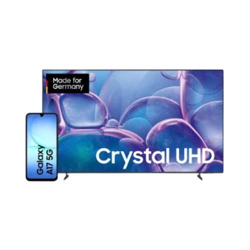 Blau Bundle mit Samsung-TV und Galaxy A17