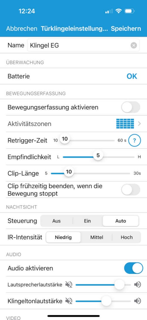 Blink Monitor App Einstellungen