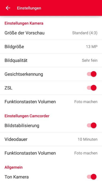 BQ Aquaris M5: Screenshots Benutzeroberfläche