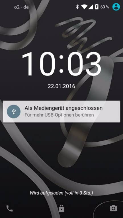 BQ Aquaris X5 Menü