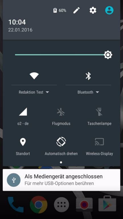 BQ Aquaris X5 Menü