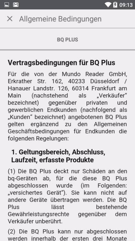 BQ Aquaris X5 Menü