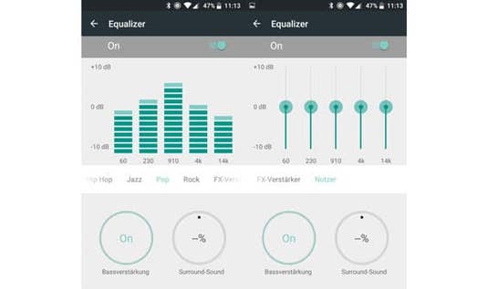 Equalizer des BQ Aquaris X5 Plus