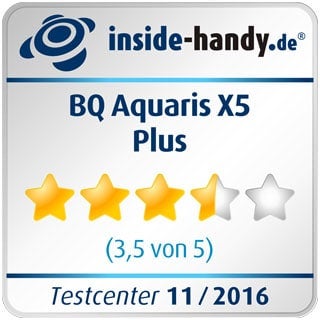 Testsiegel des BQ Aquaris X5 Plus